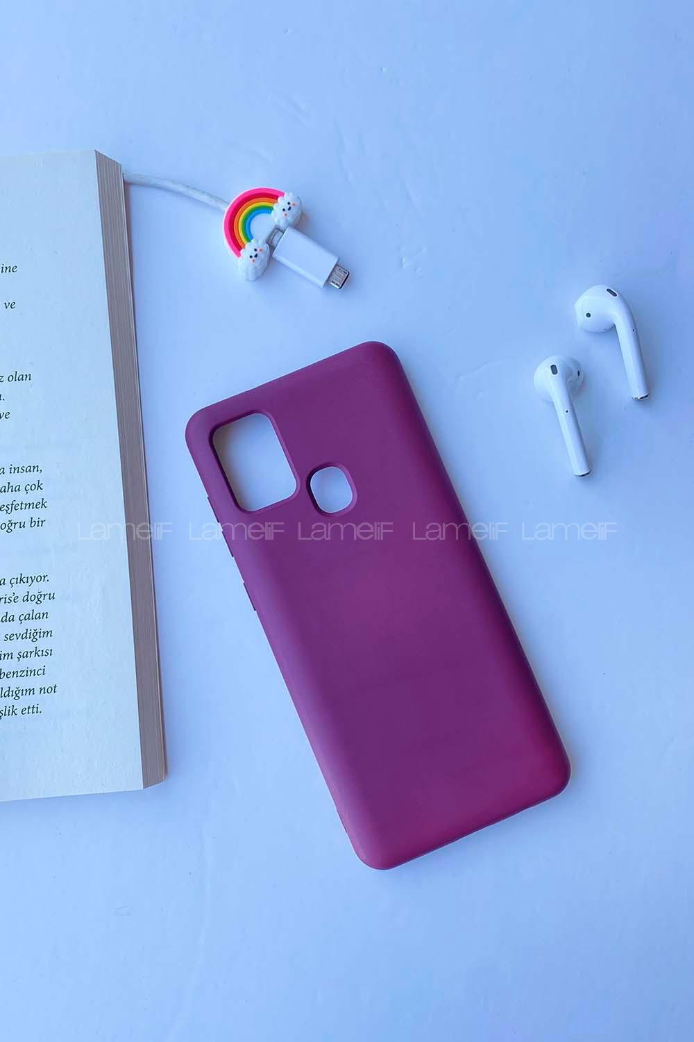 Modalamelif Samsung A21s Cappy Silikon Telefon Kılıfı Mor