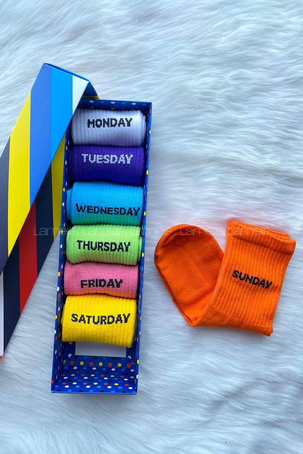 Modalamelif 7li Günler Kokulu Kutu Çorap