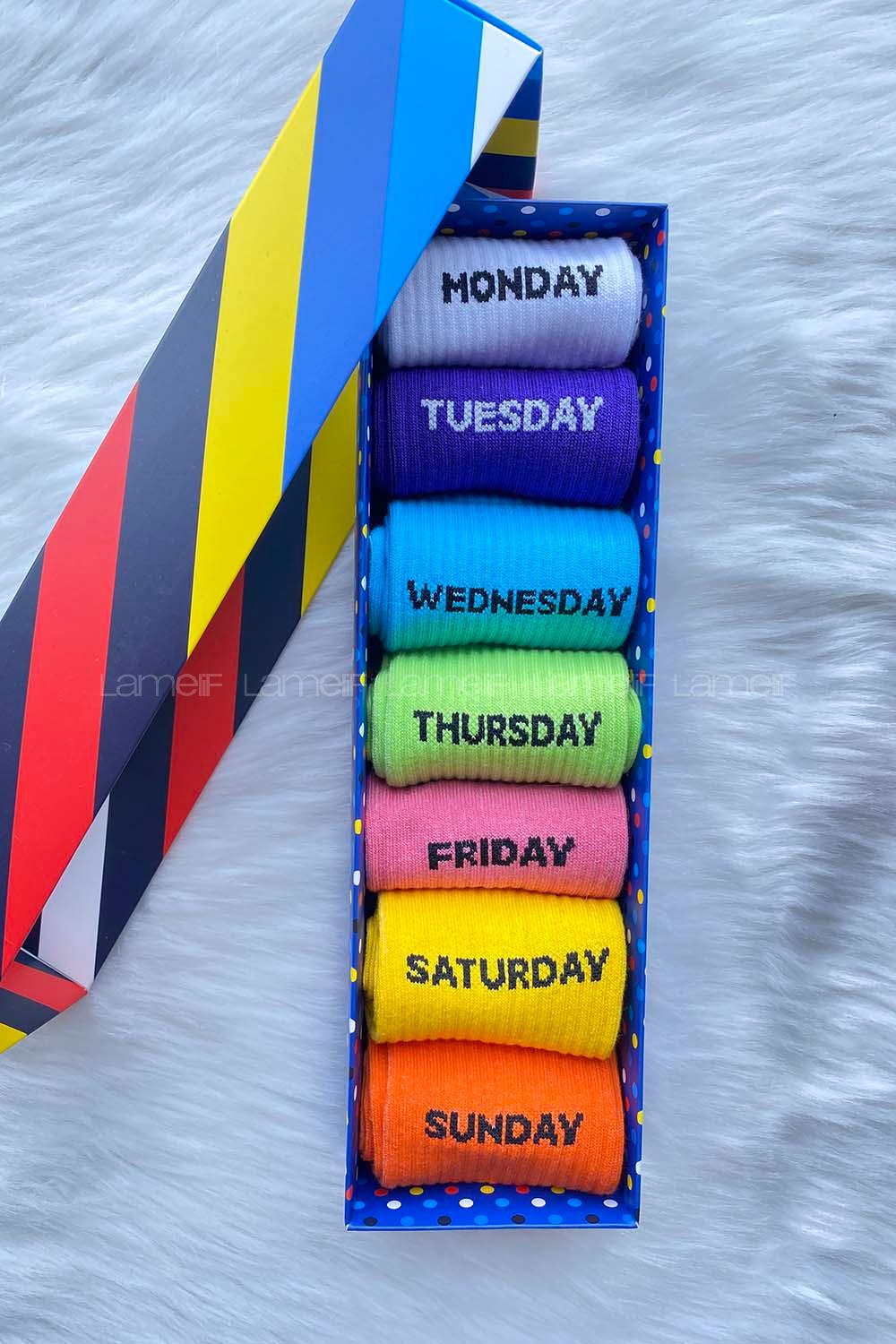 Modalamelif 7li Günler Kokulu Kutu Çorap