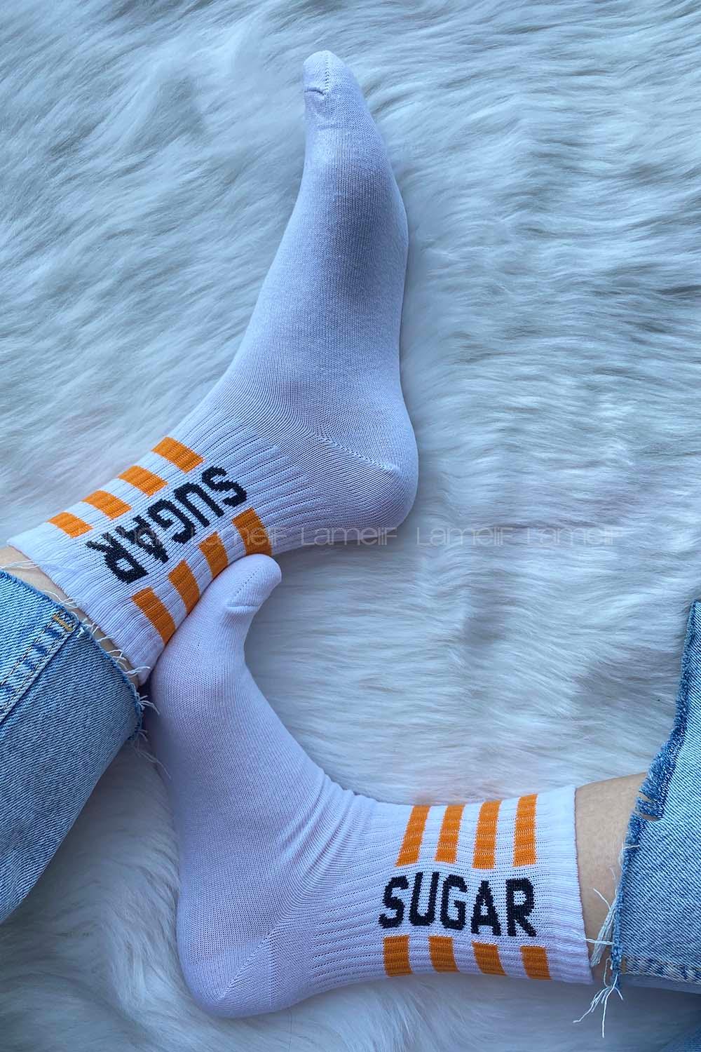 Modalamelif Sugar Soket Çorap Beyaz