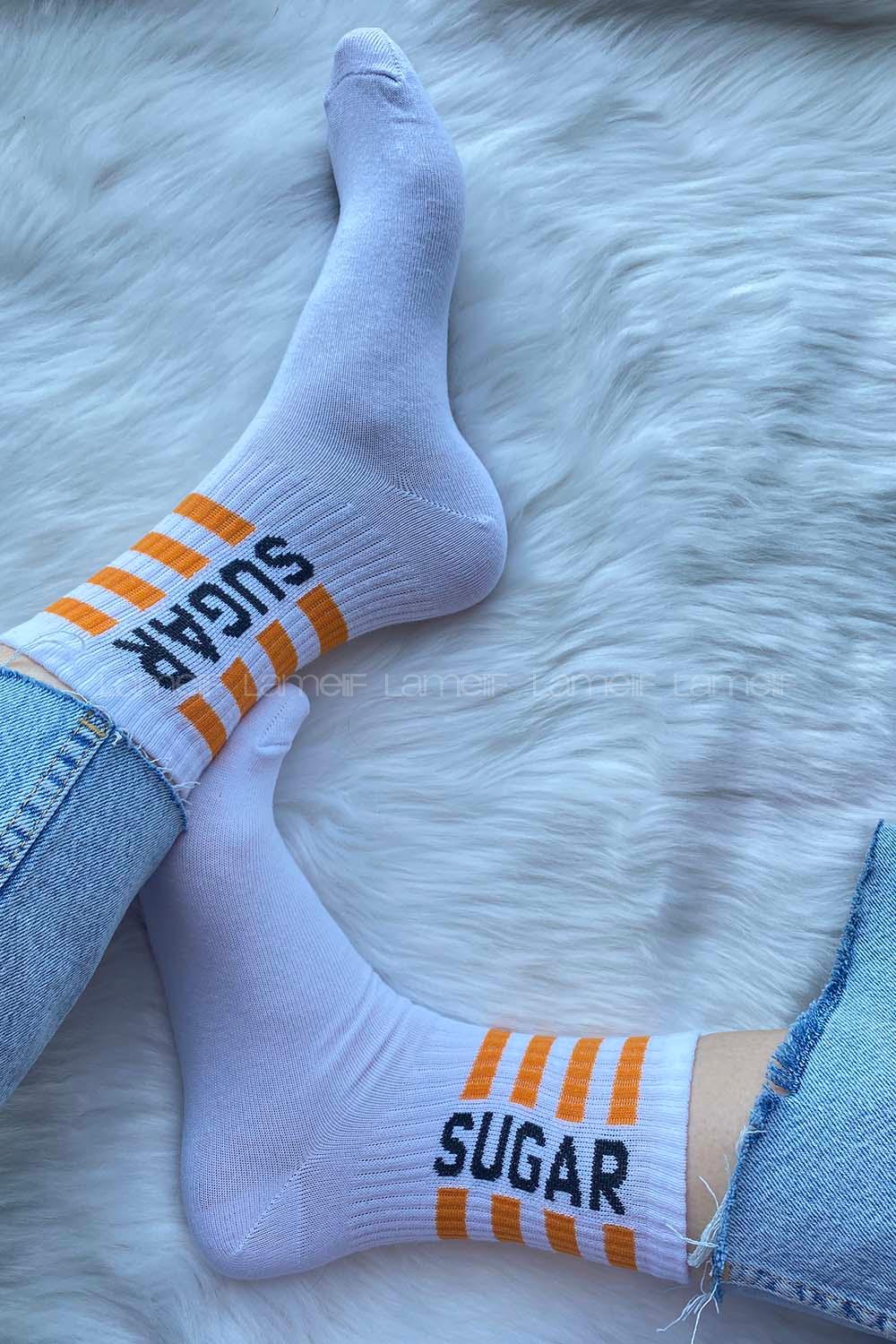 Modalamelif Sugar Soket Çorap Beyaz