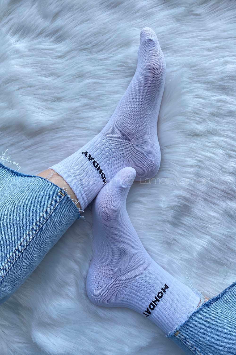 Modalamelif Monday Soket Çorap Beyaz