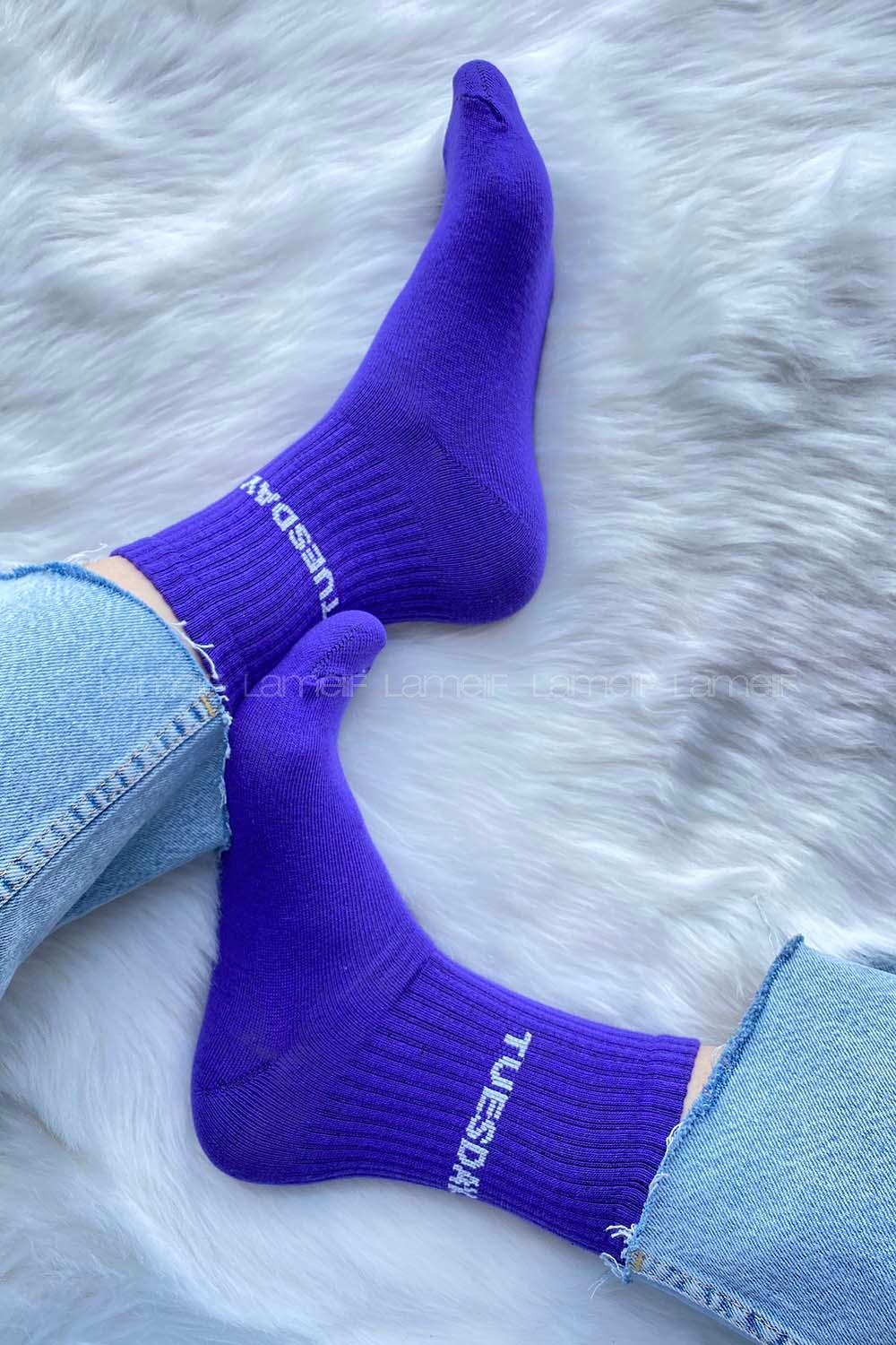 Modalamelif Tuesday Soket Çorap Mor