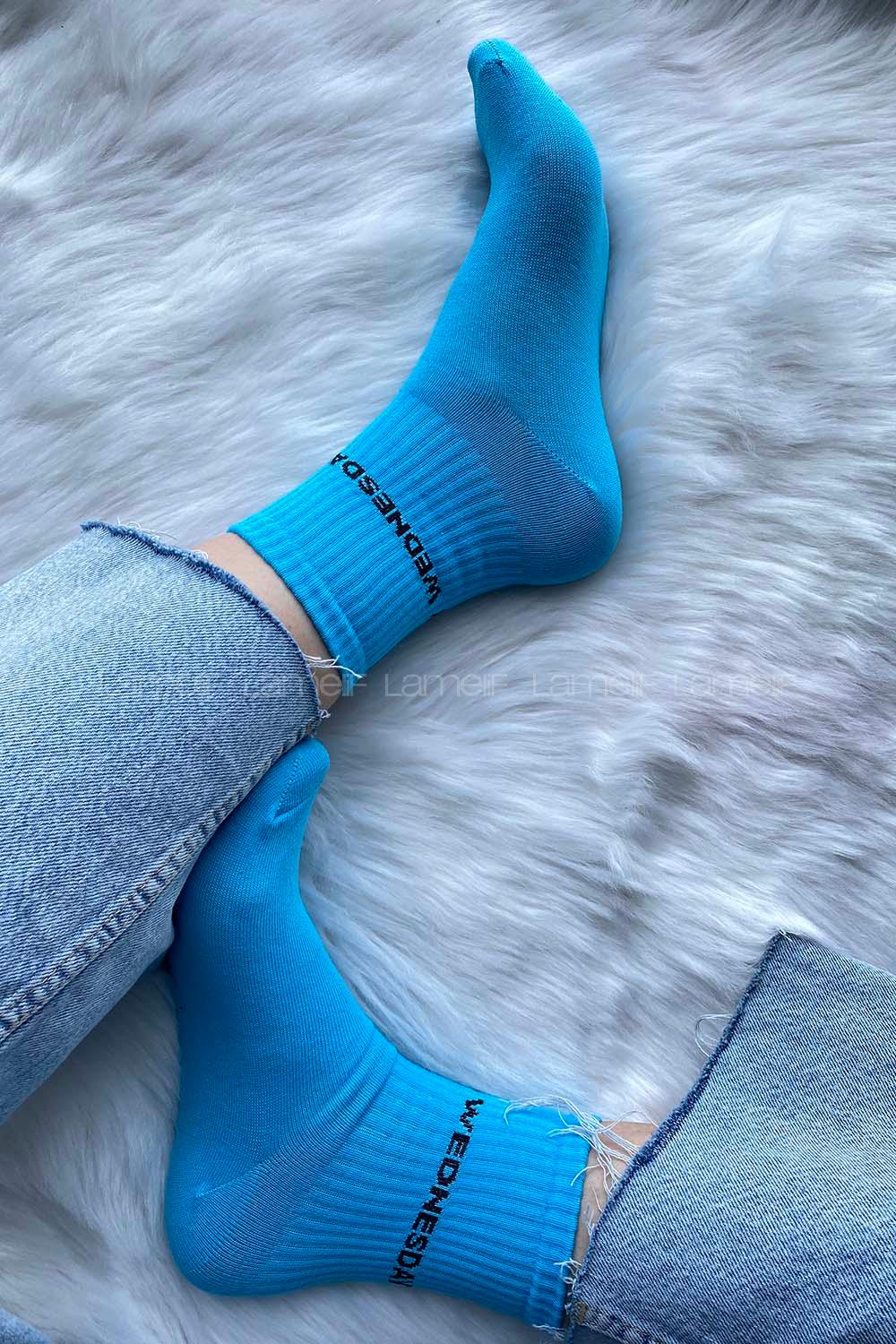 Modalamelif Wednesday Soket Çorap Mavi