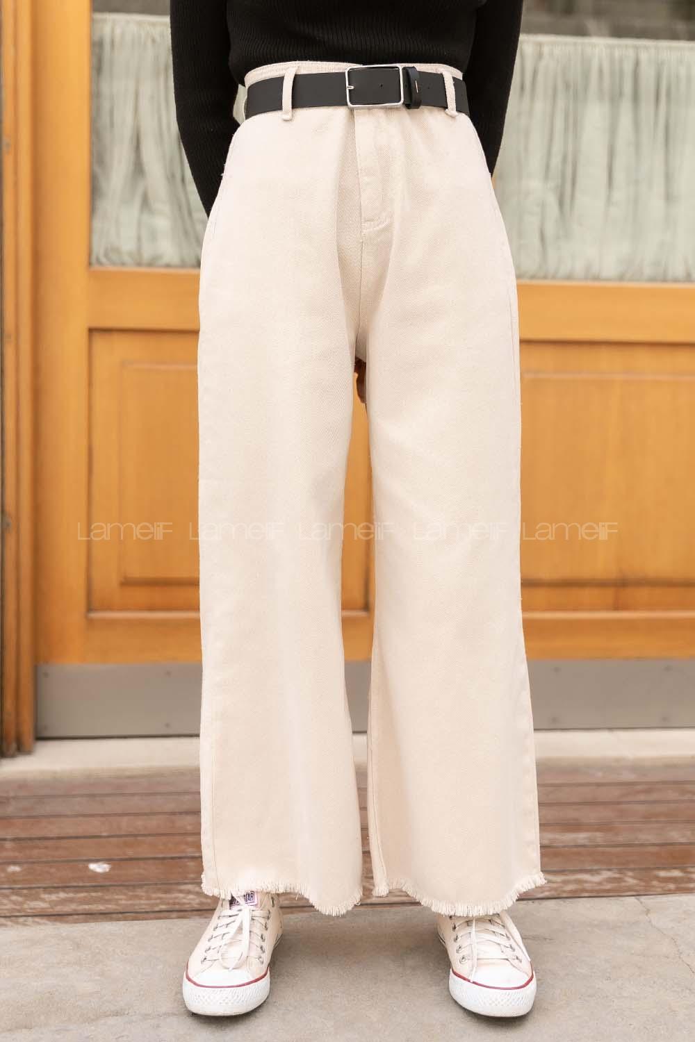 Modalamelif Bol Paça Kesik Jean Taş