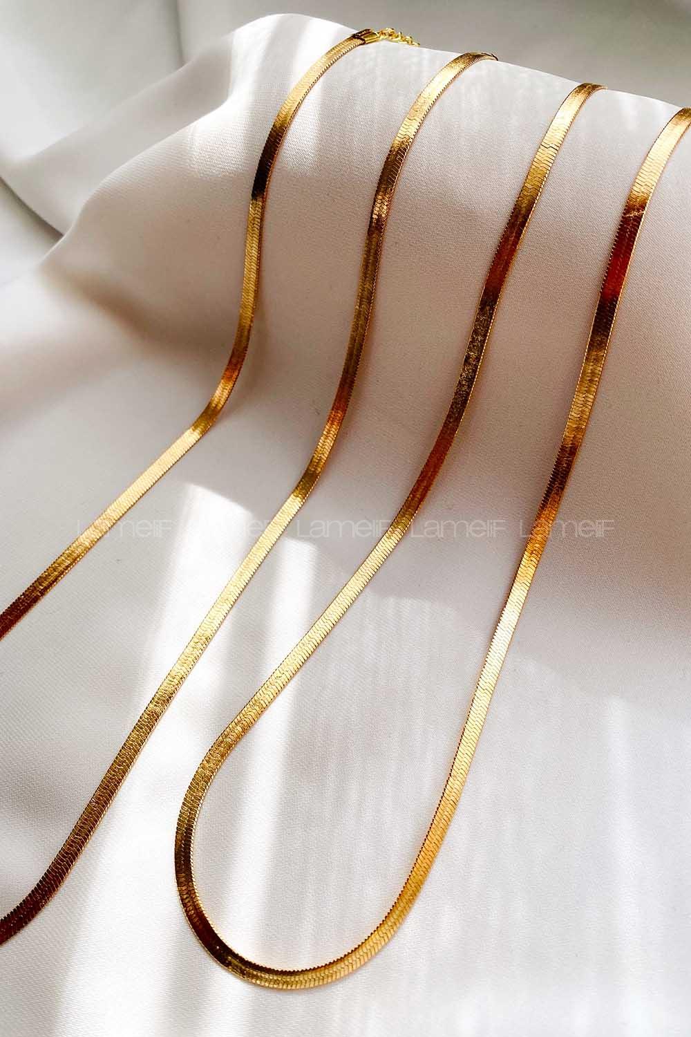 Modalamelif Gold İtalyan Zincir Kolye