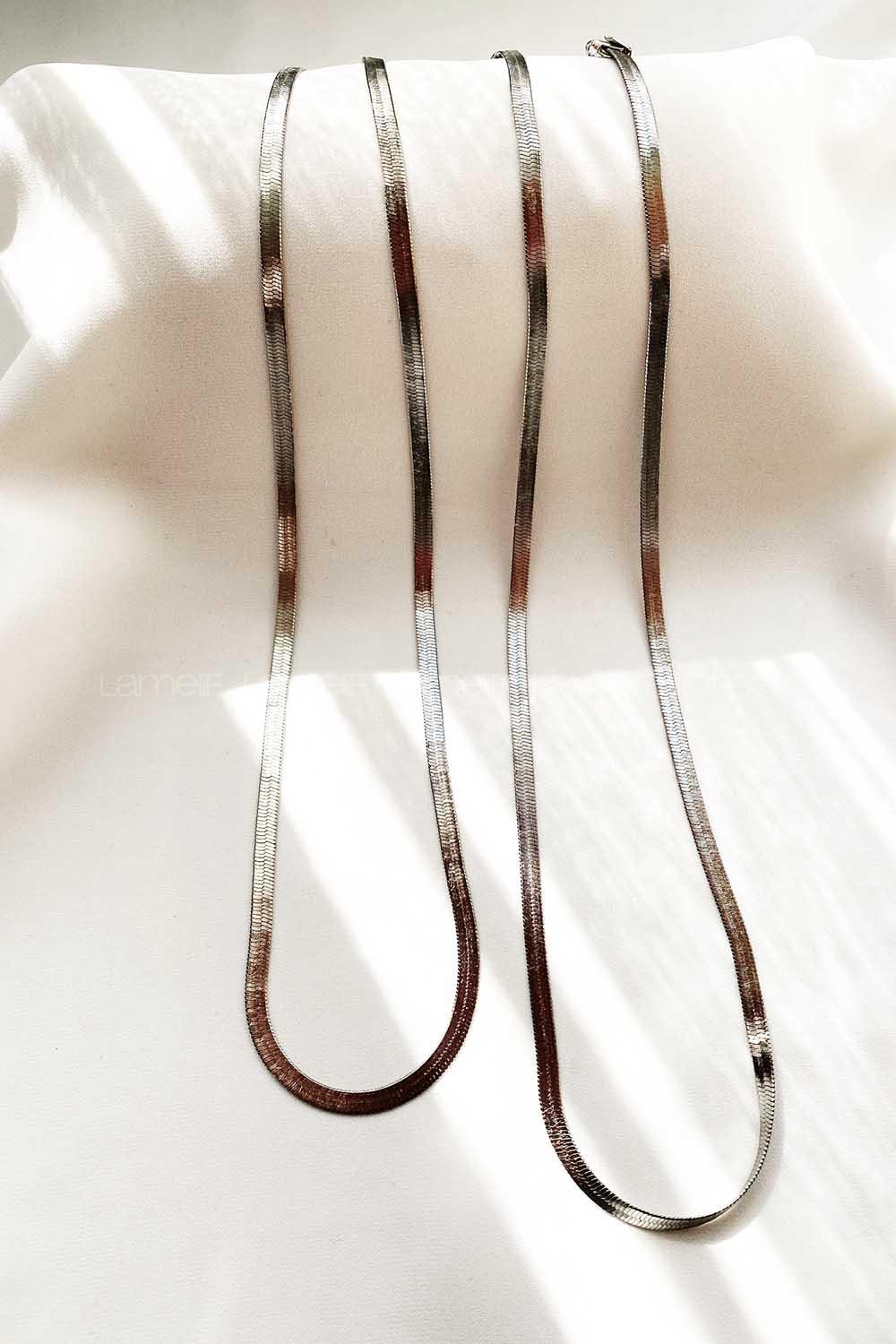 Modalamelif Gümüş İtalyan Zincir Kolye