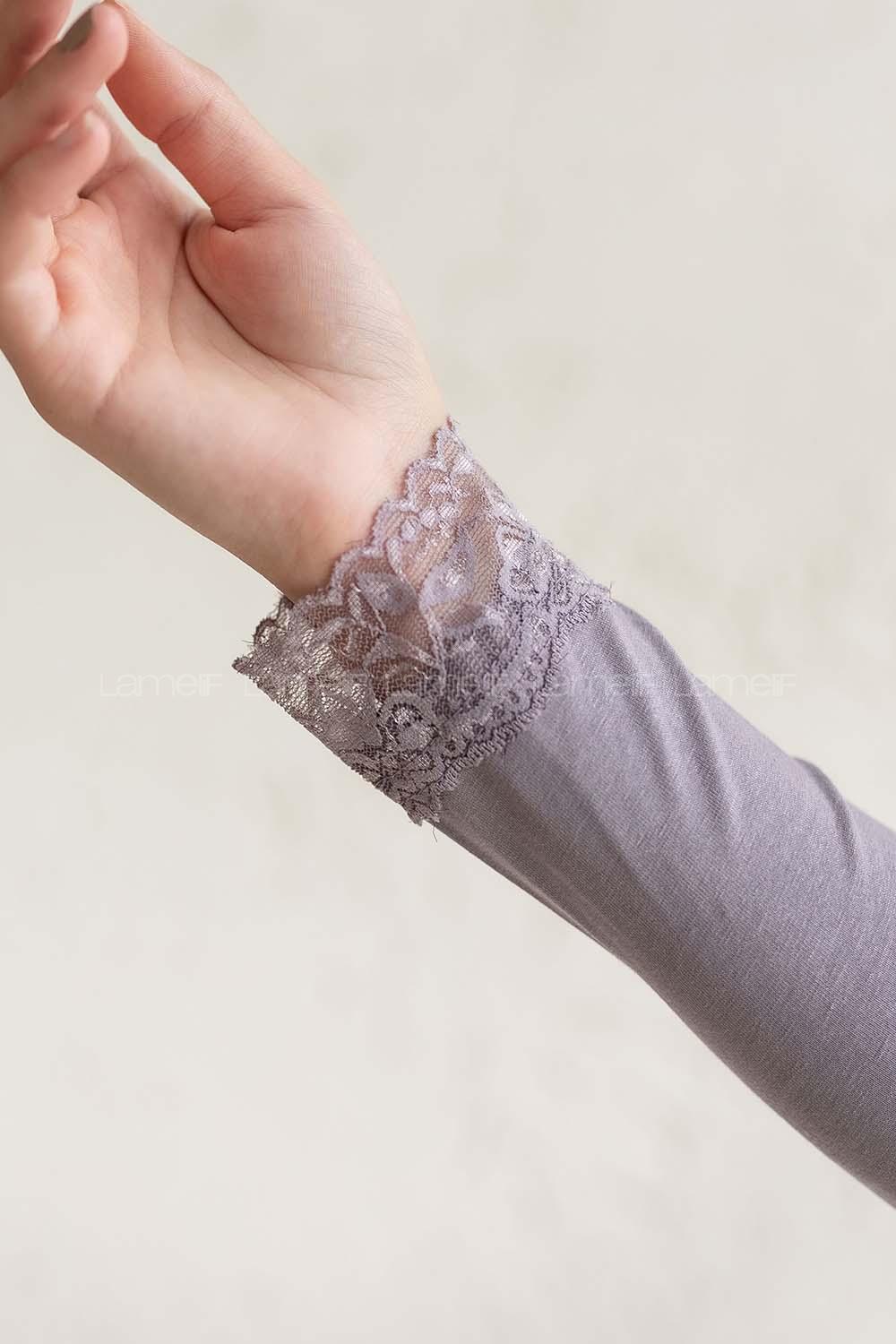 Modalamelif Dantelli Kolluk Leylak