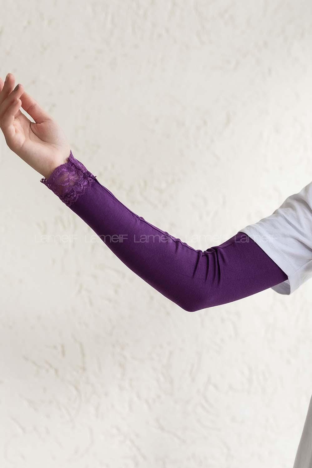 Modalamelif Dantelli Kolluk Mor