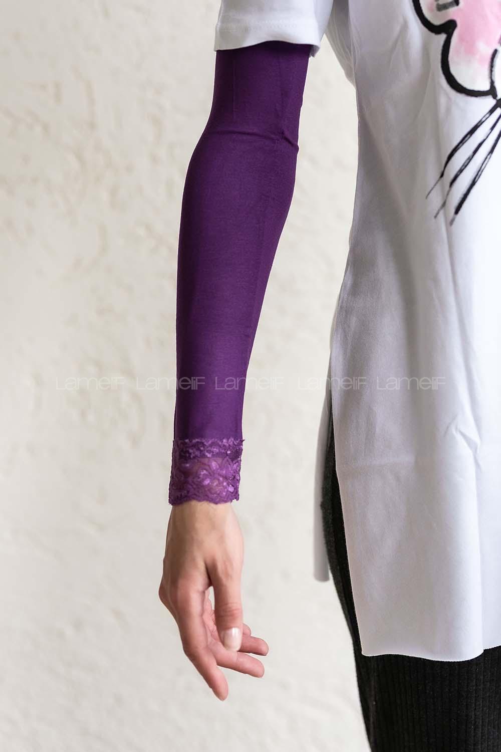 Modalamelif Dantelli Kolluk Mor