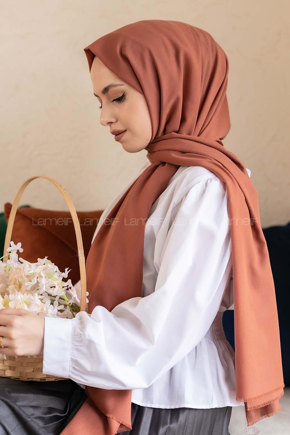 Modalamelif Kızıl Bakır Keten Şal