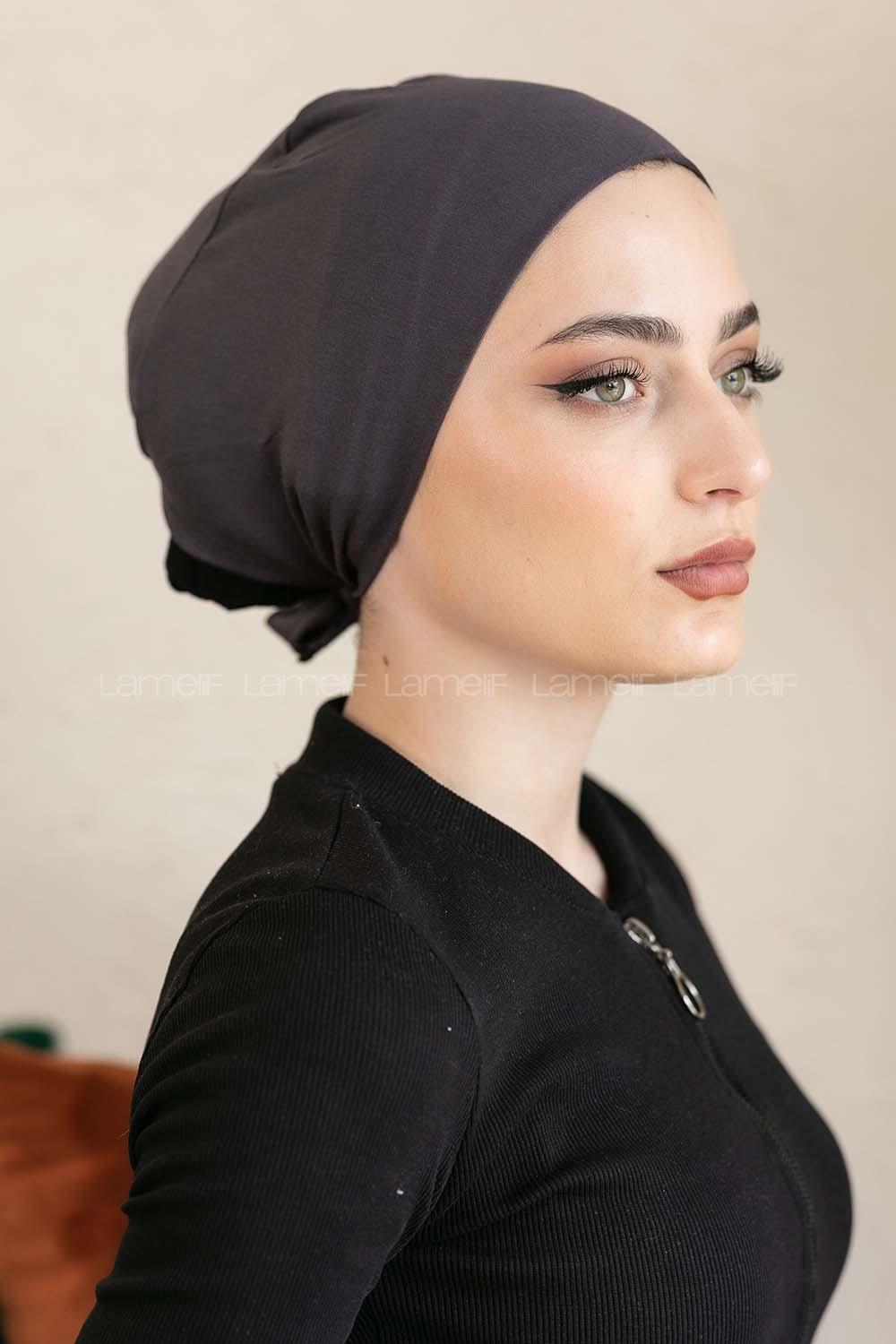 Modalamelif Dikişsiz Bağlamalı Penye Bone Antrasit