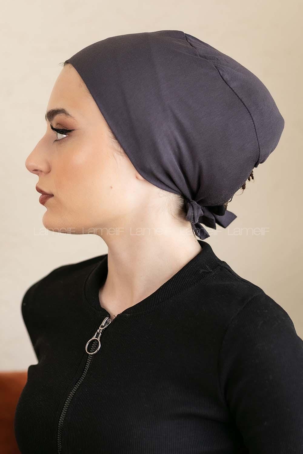 Modalamelif Dikişsiz Bağlamalı Penye Bone Antrasit