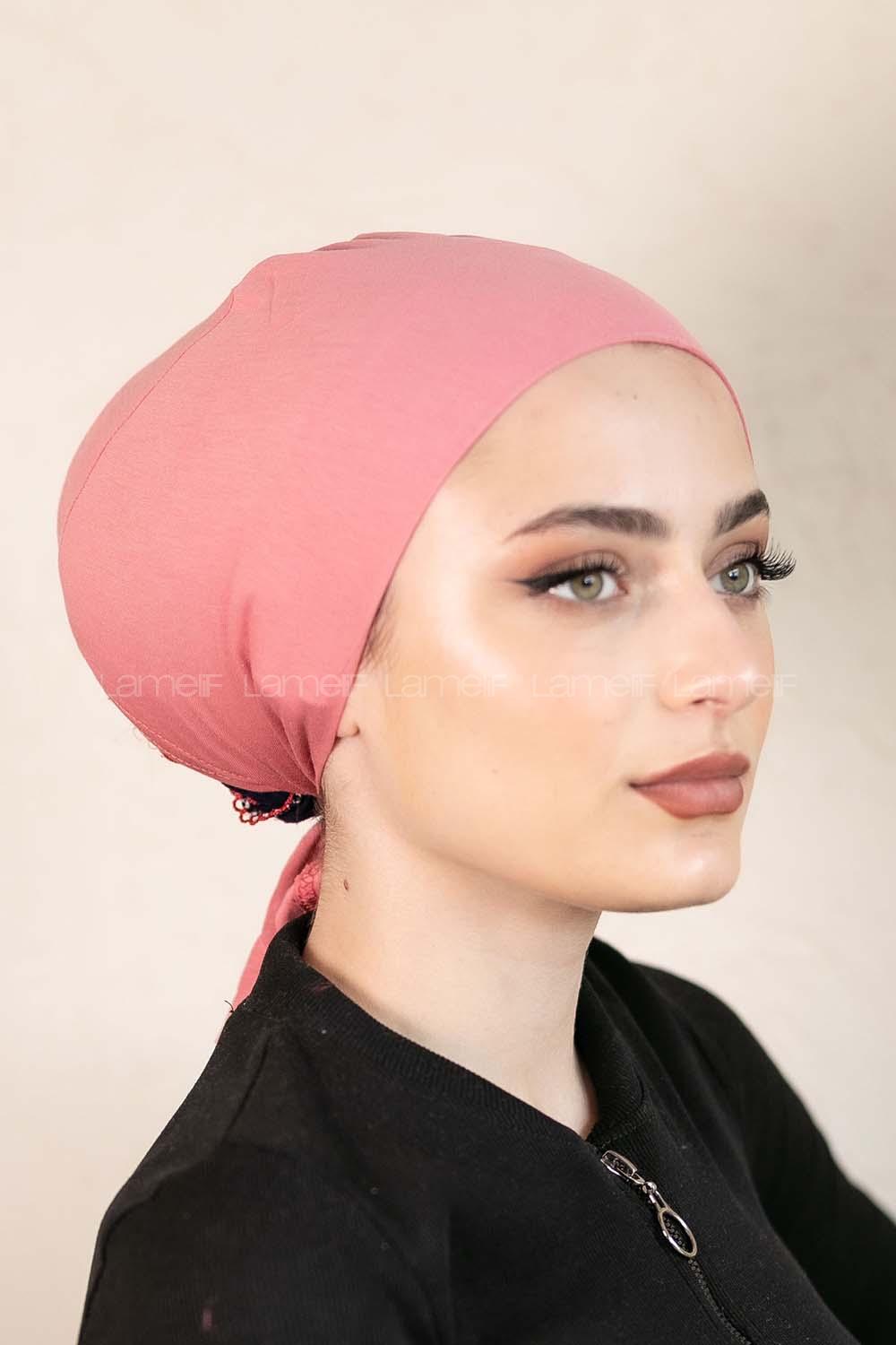 Modalamelif Dikişsiz Bağlamalı Penye Bone Pudra