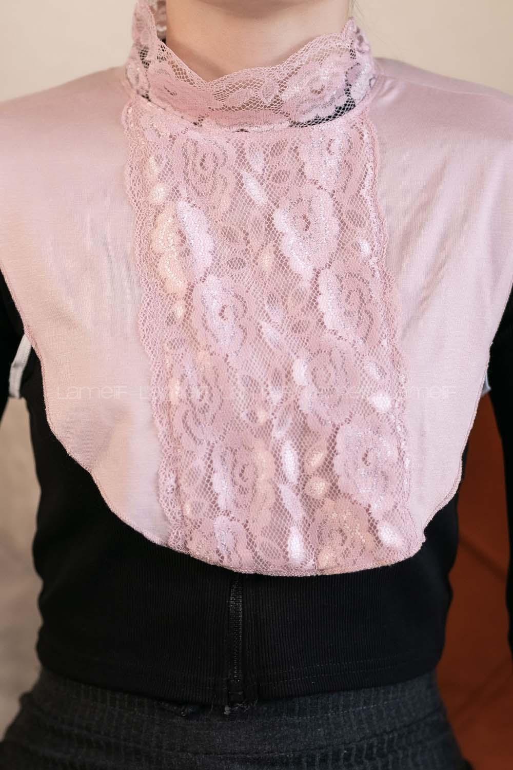 Modalamelif Lüx Dantelli Boyunluk Pudra