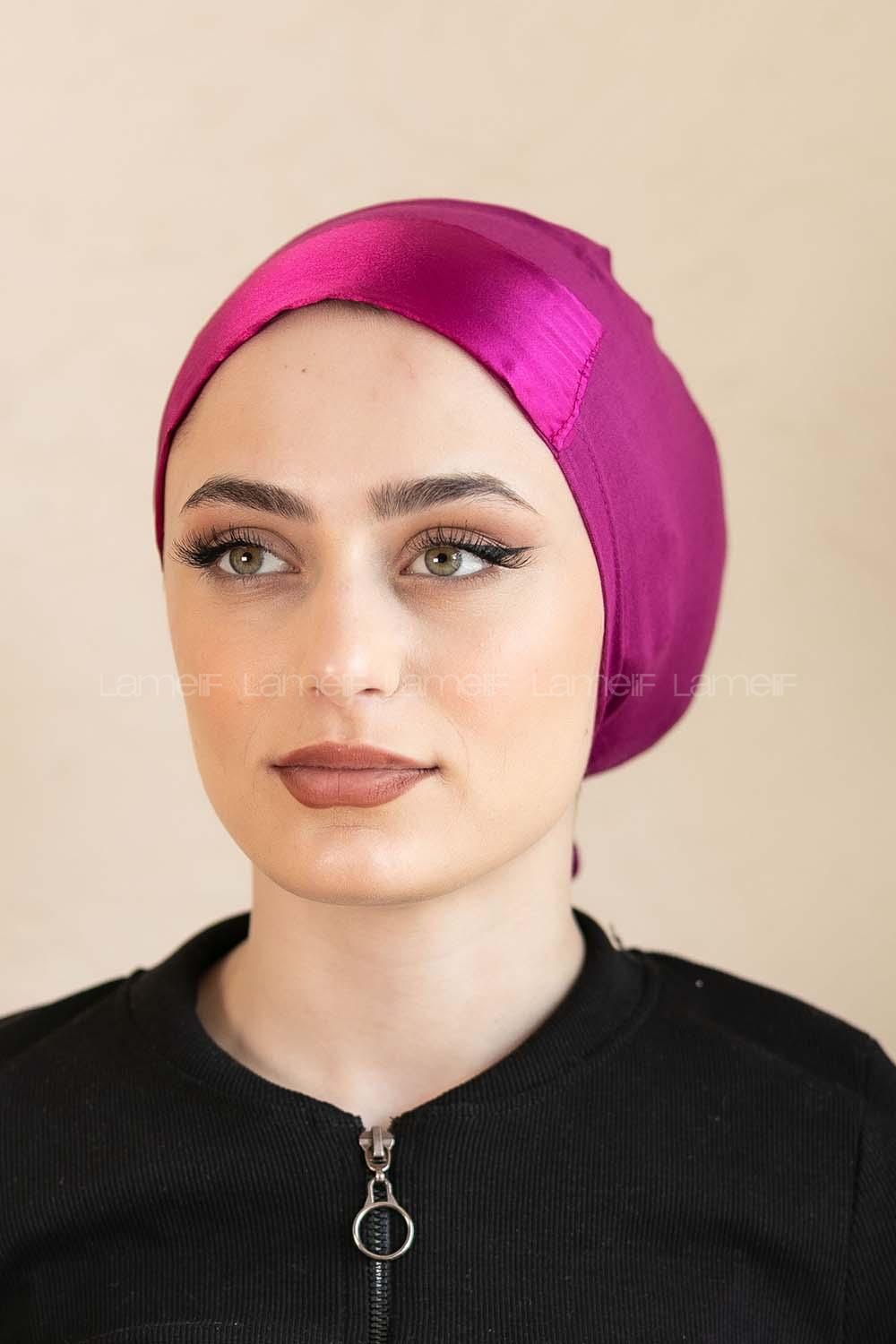 Modalamelif Penye Üstü Saten Bone Açık Mor