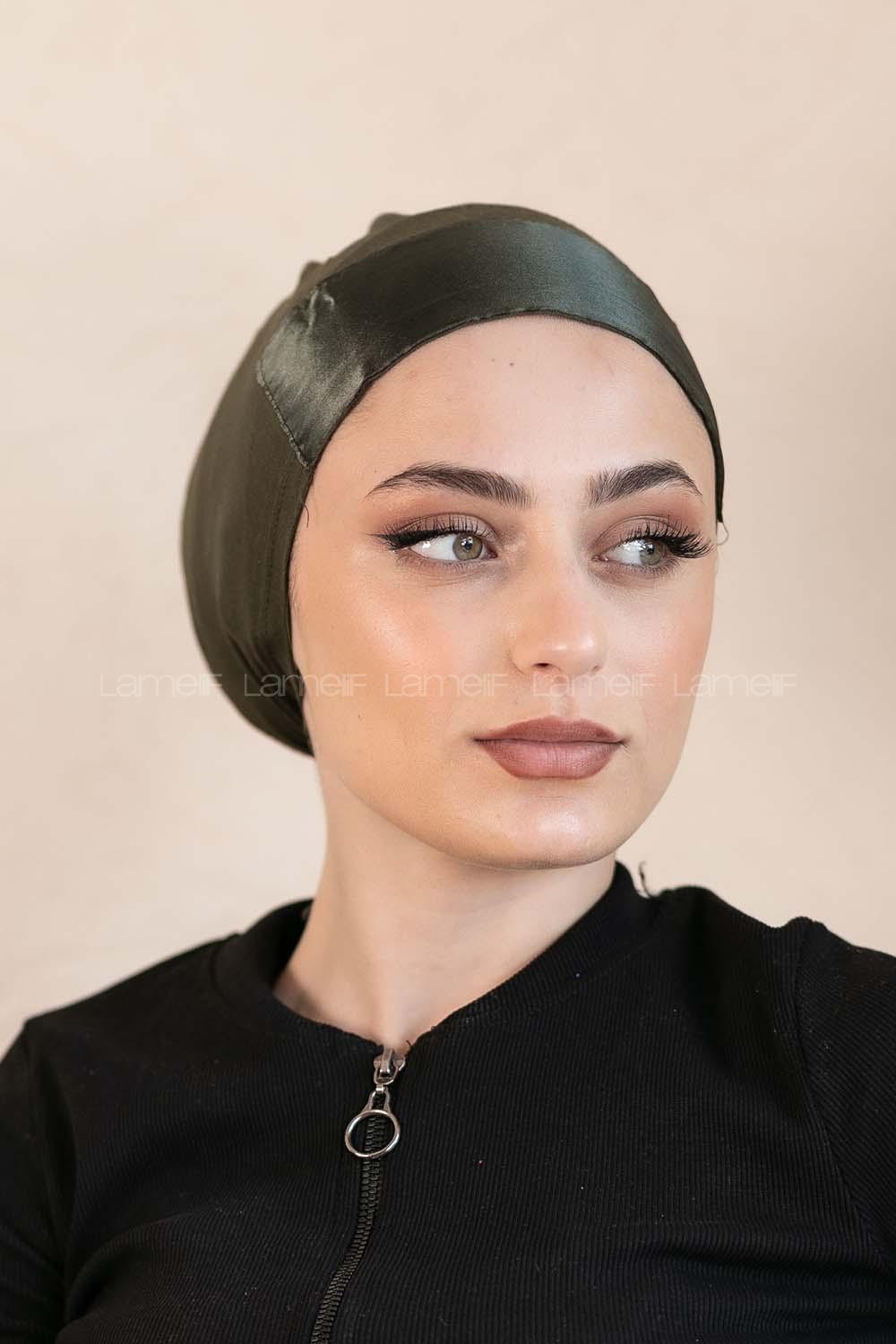 Modalamelif Penye Üstü Saten Bone Haki