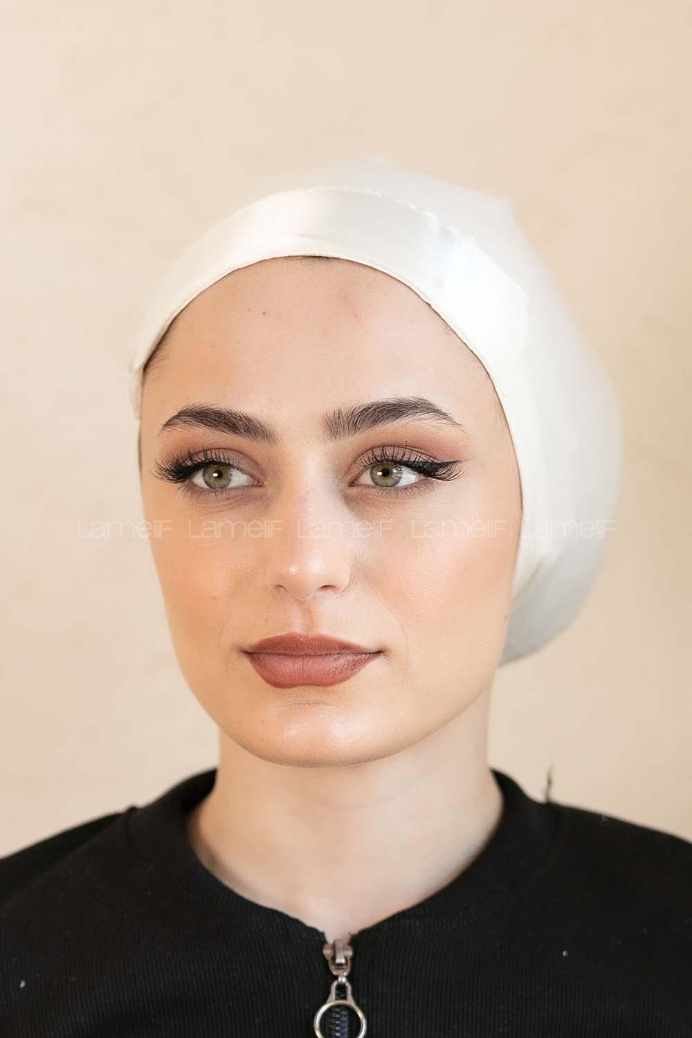 Modalamelif Penye Üstü Saten Bone Krem