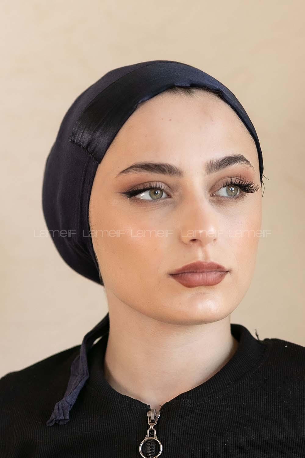 Modalamelif Penye Üstü Saten Bone Lacivert