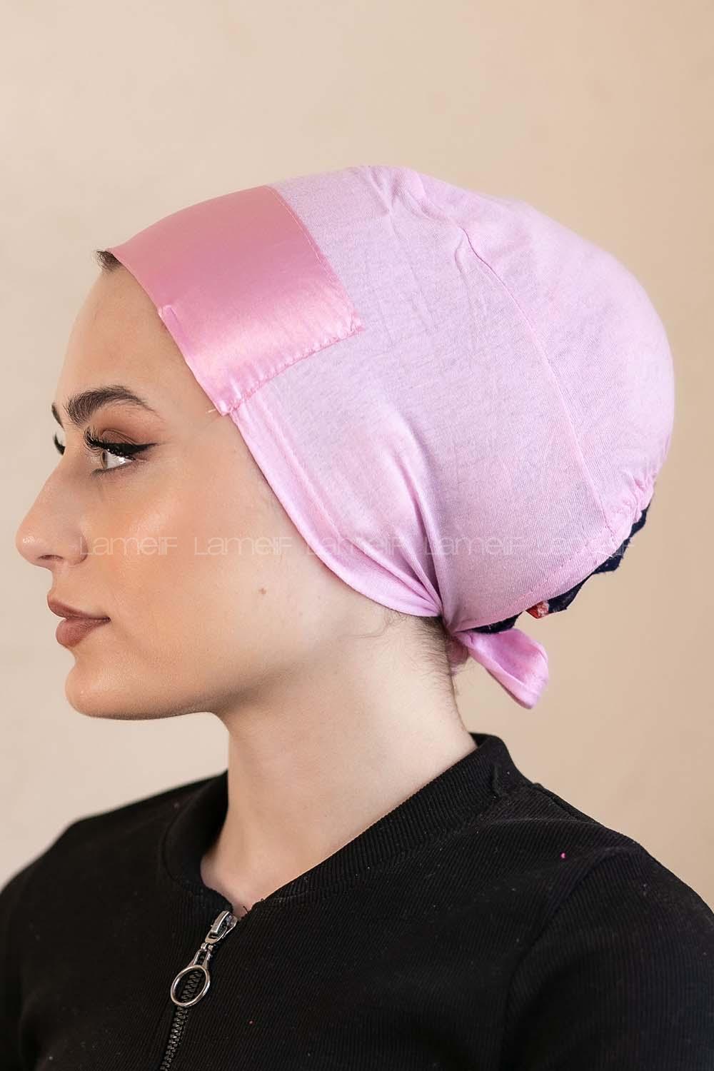 Modalamelif Penye Üstü Saten Bone Şeker Pembe