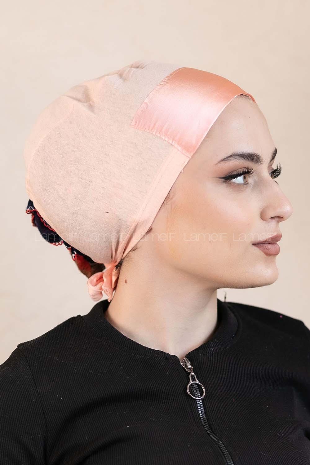 Modalamelif Penye Üstü Saten Bone Somon