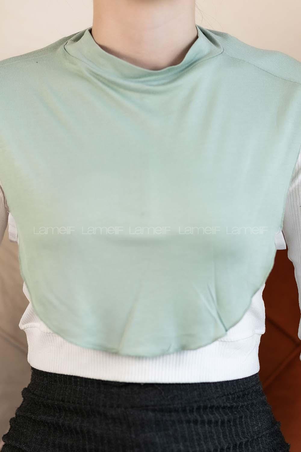 Modalamelif Düz Penye Boyunluk Çağla Yeşili