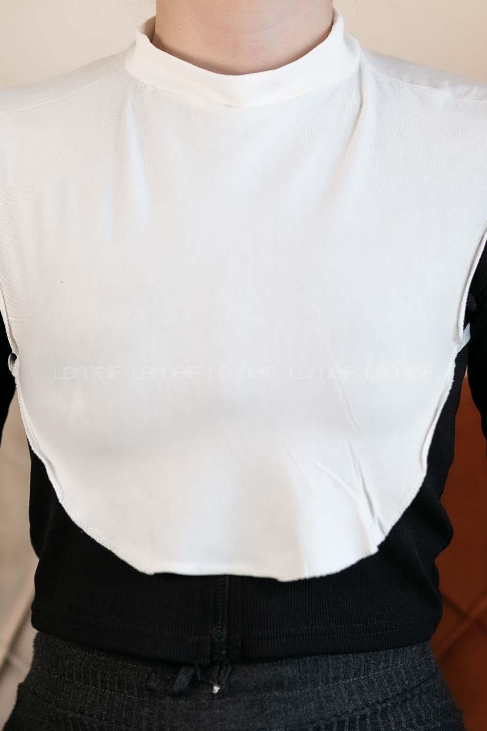 Lamelif Düz Penye Boyunluk Krem