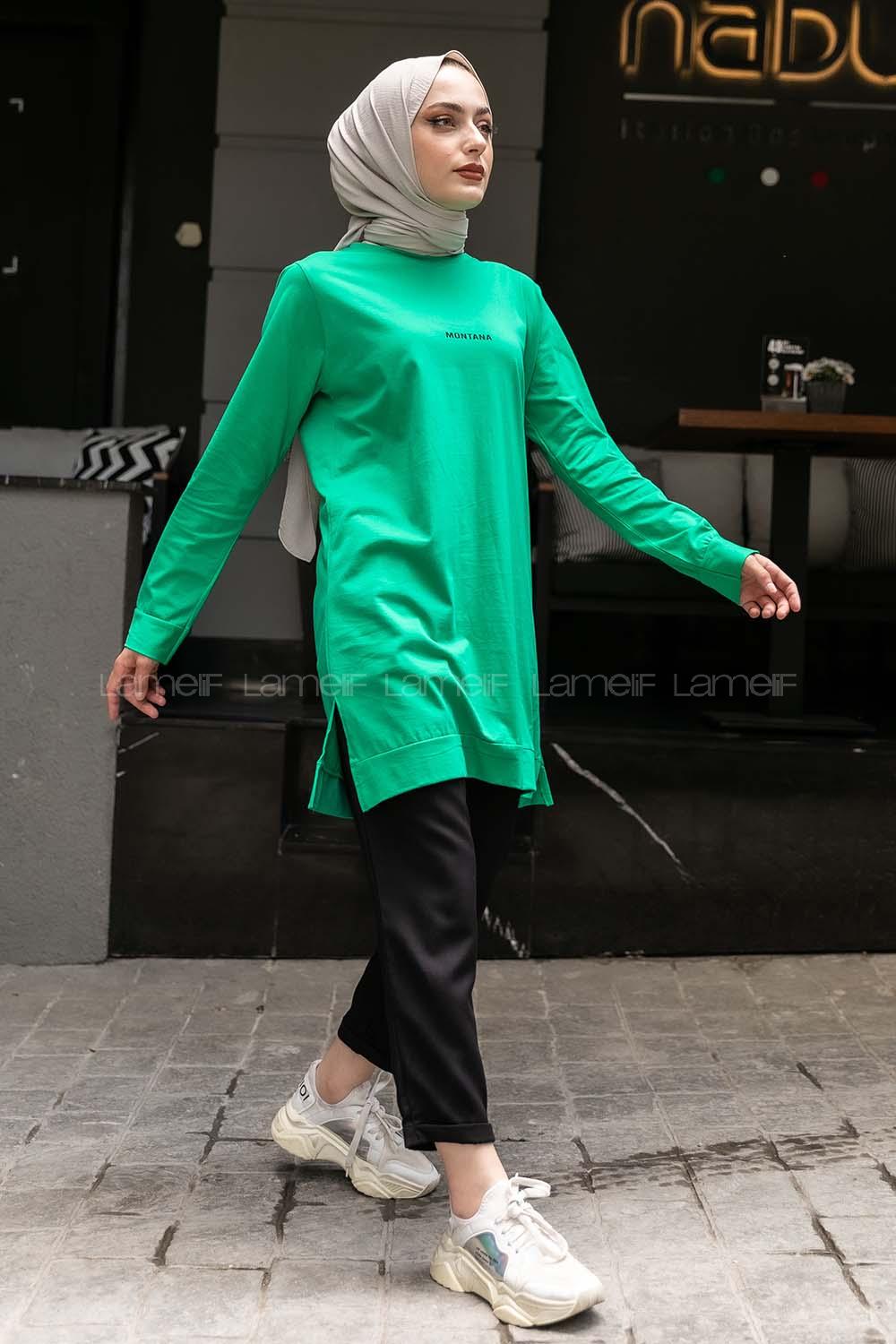 Modalamelif Montana Baskılı Tunik Yeşil