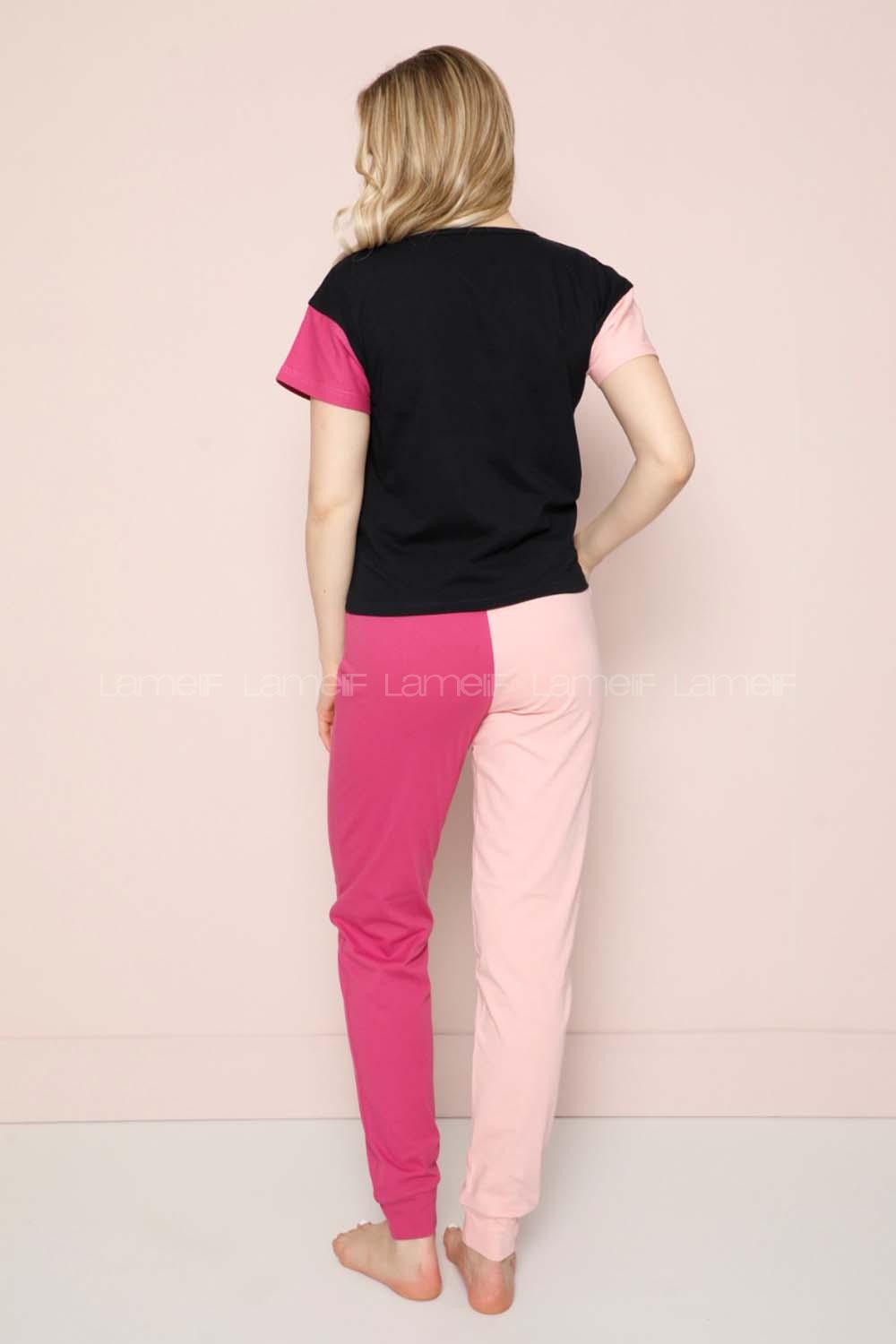 Modalamelif The Good Yazılı Garnili Şhort Pijama Takımı Siyah