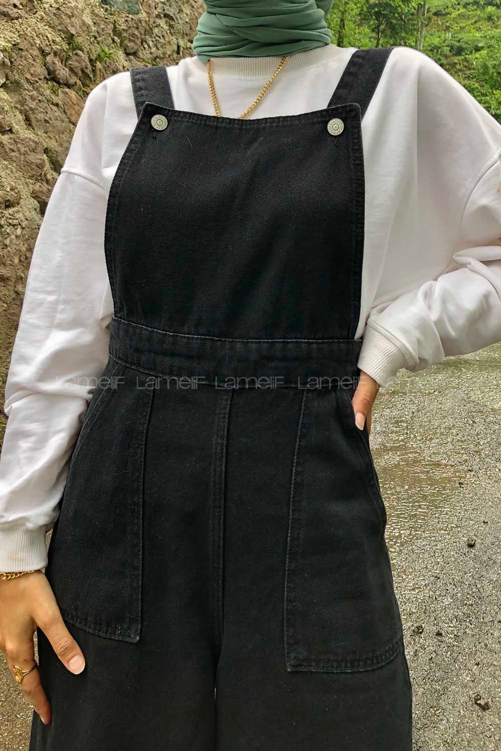 Smoked Pool Neck Denim Unprinted Overalls