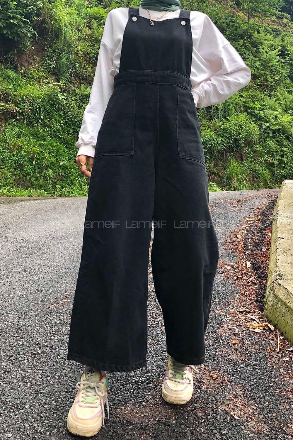 Smoked Pool Neck Denim Unprinted Overalls