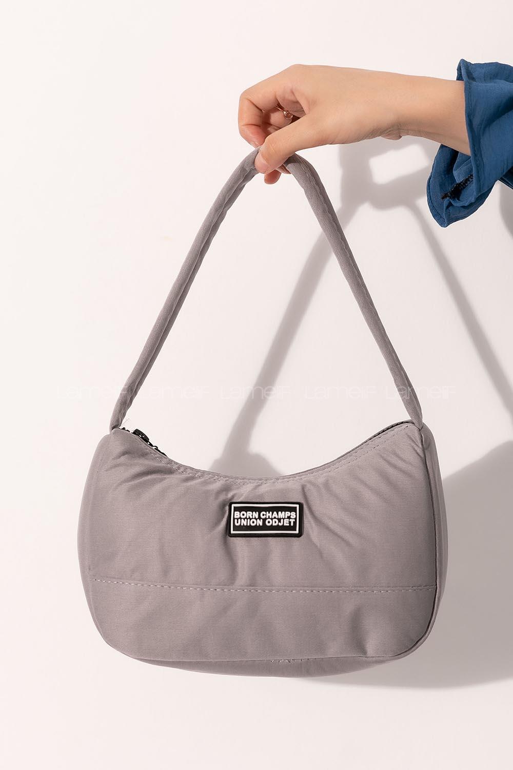 Lamelif Baguette El Ve Omuz Çanta Gri