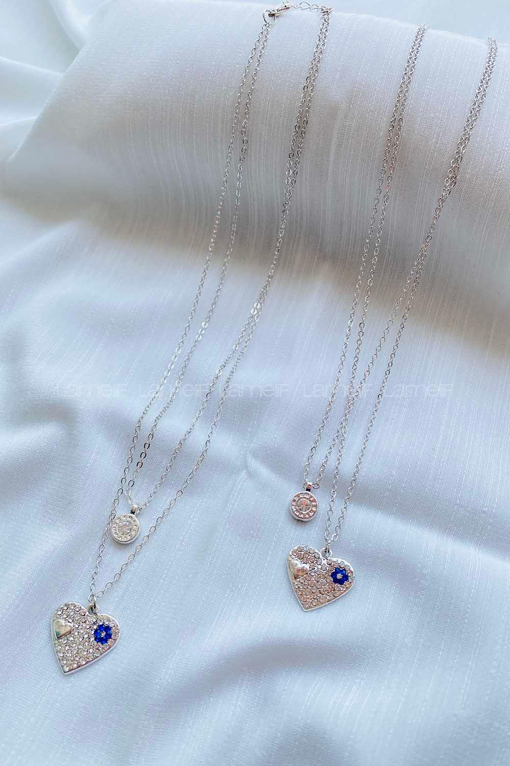 Modalamelif  Kalp Gümüş Kolye