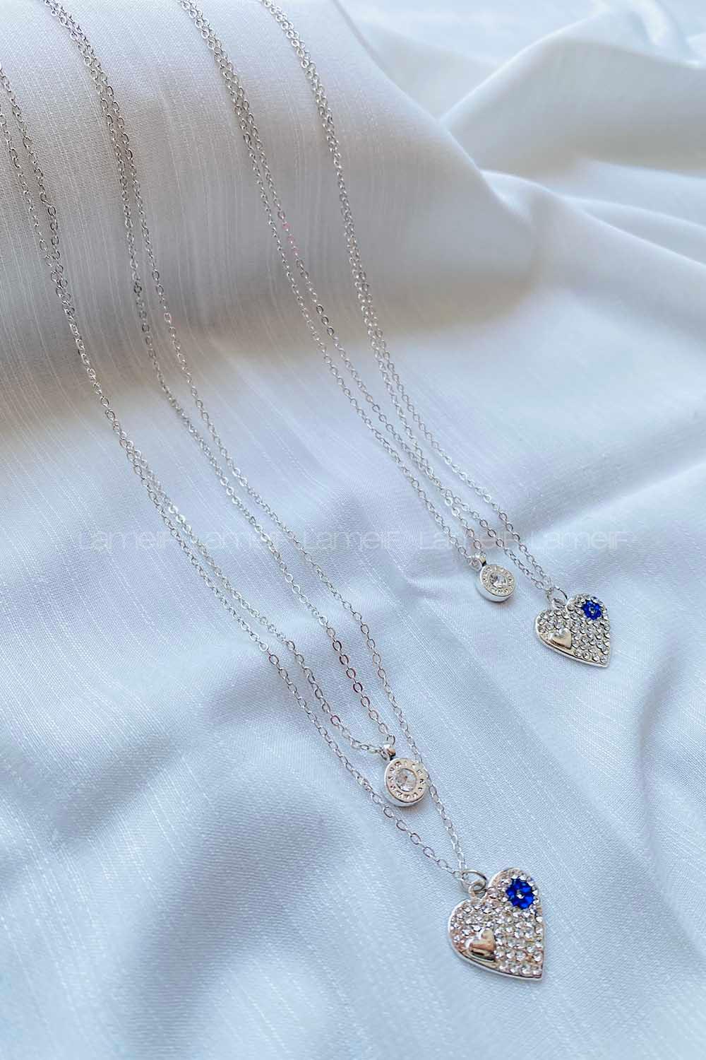 Modalamelif  Kalp Gümüş Kolye