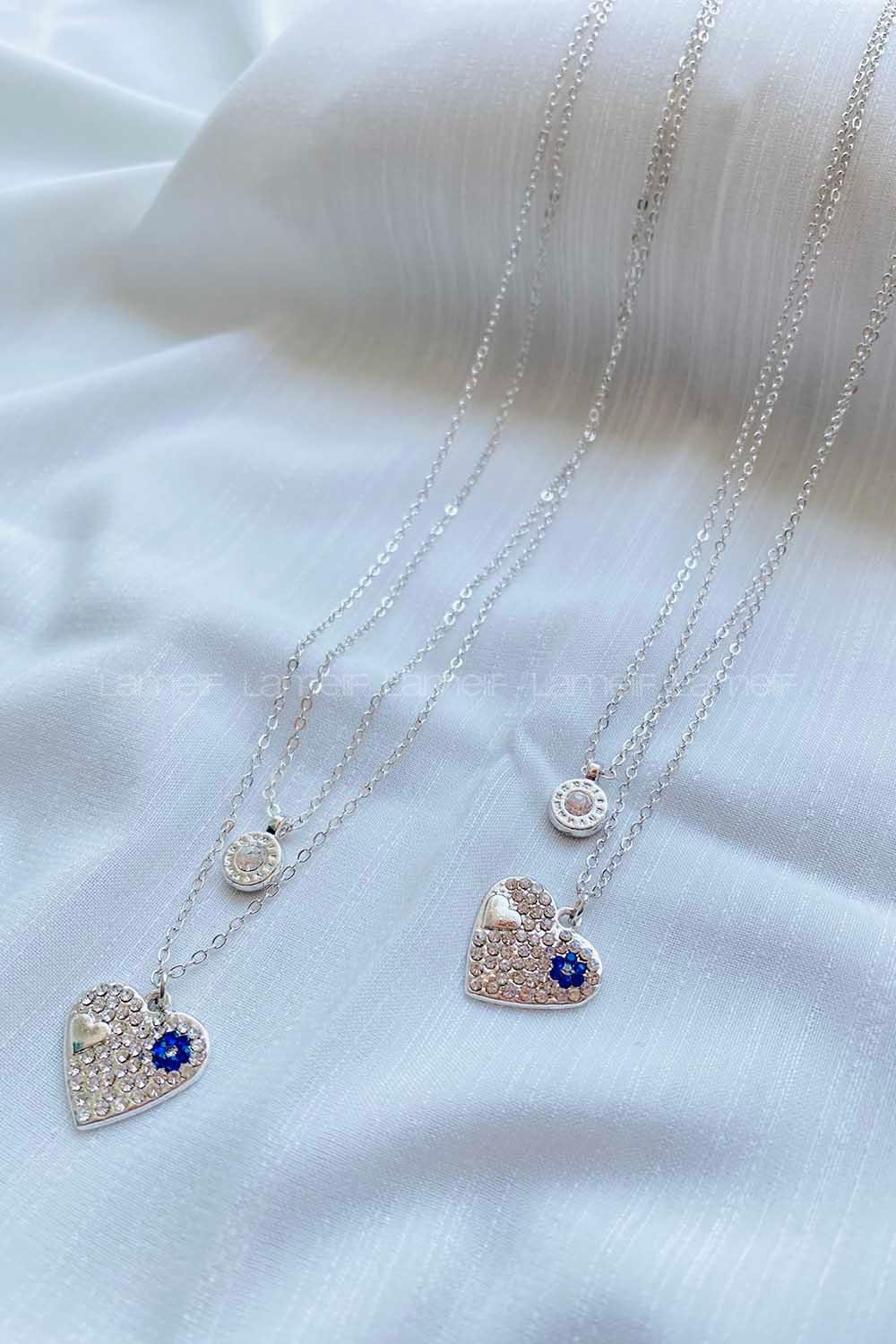 Modalamelif  Kalp Gümüş Kolye