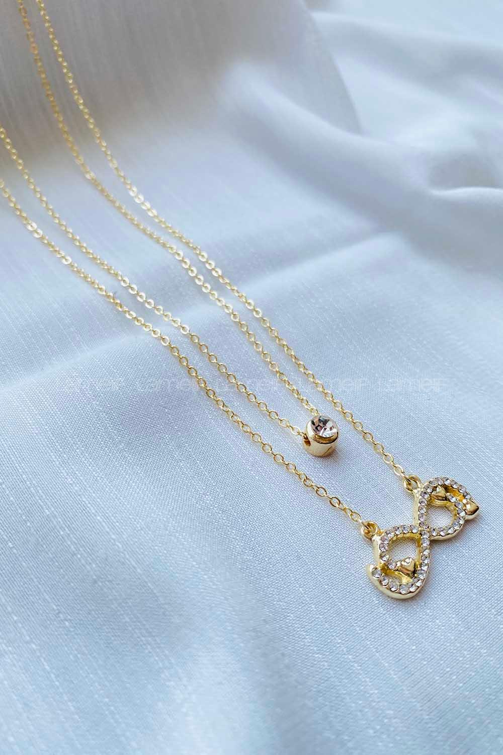 Modalamelif Sonsuzluk Gold Kolye