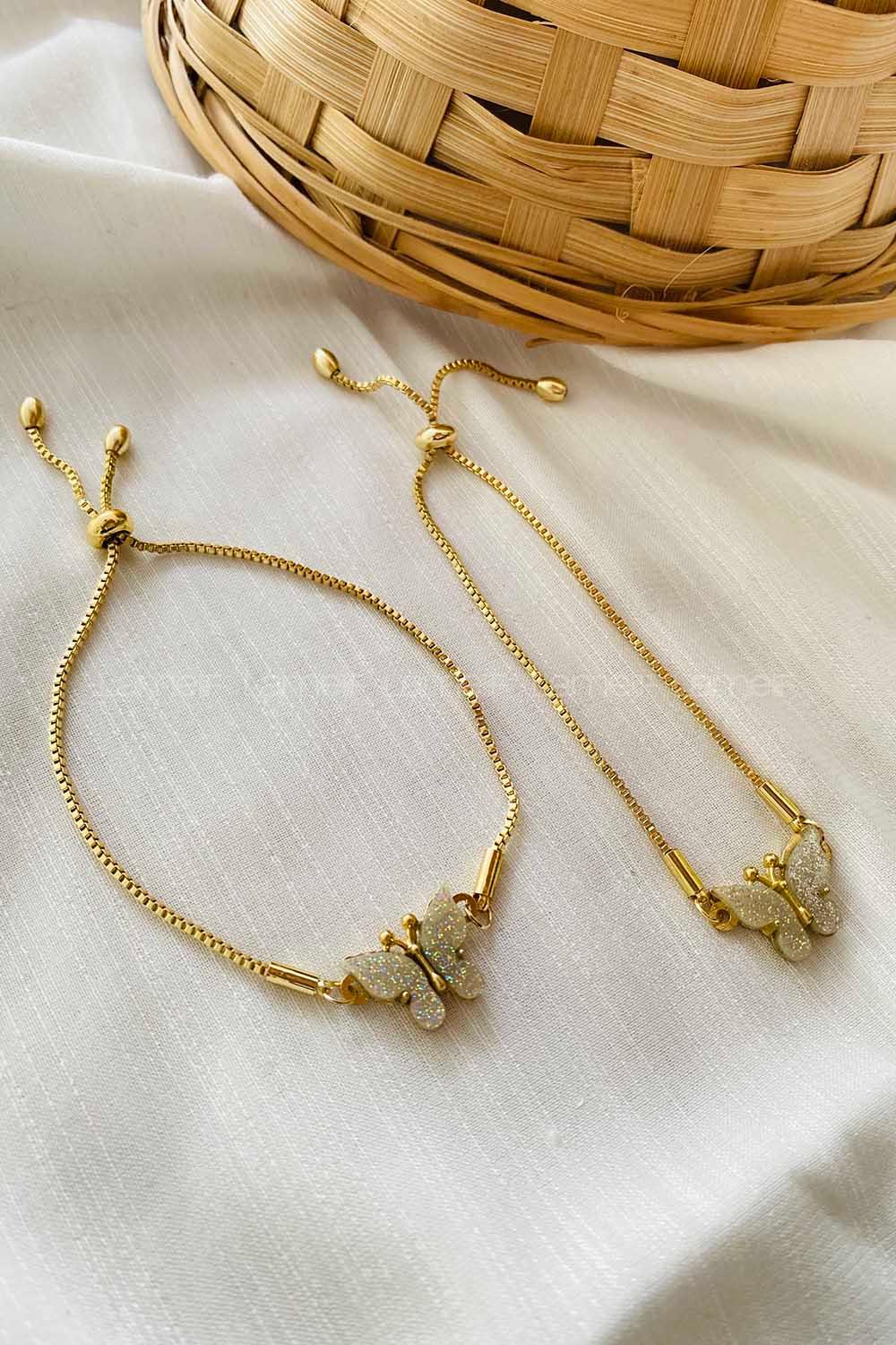 Modalamelif Beyaz Kelebek Bileklik