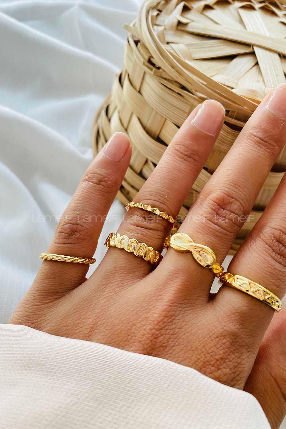 Modalamelif Osse 5li Eklem Set Yüzük