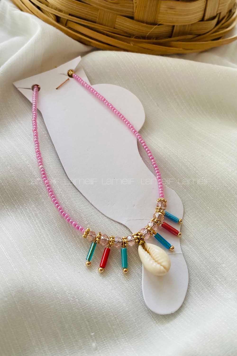 Modalamelif Pudra Boncuk İstiridye Halhal