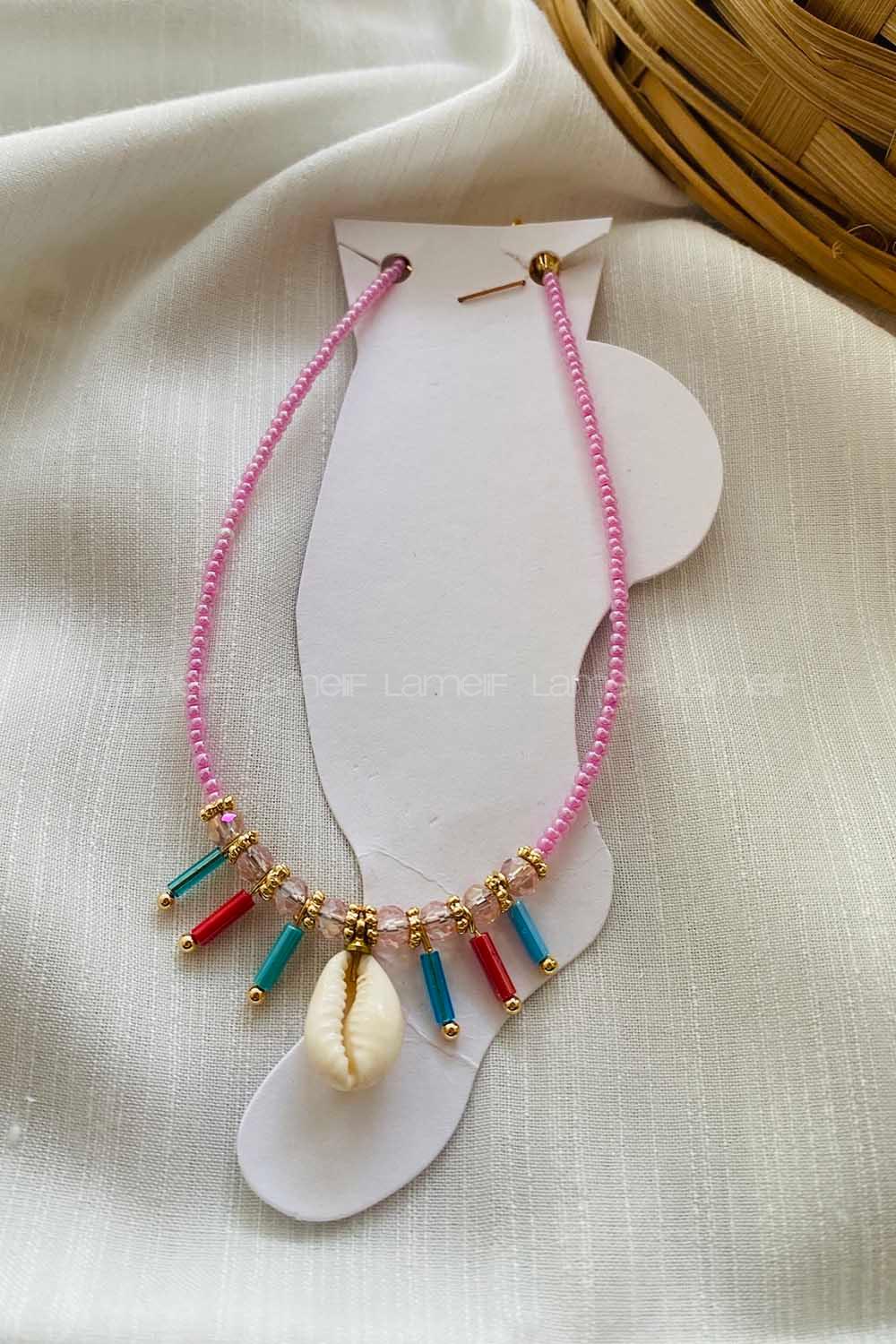 Modalamelif Pudra Boncuk İstiridye Halhal