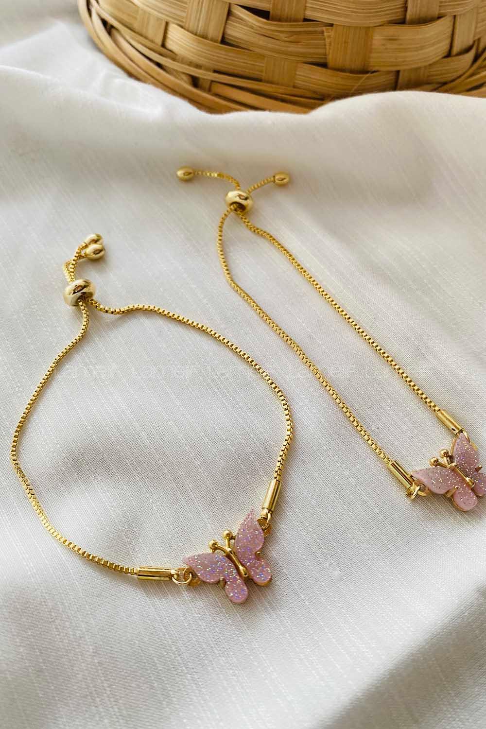 Modalamelif Pudra Kelebek Bileklik