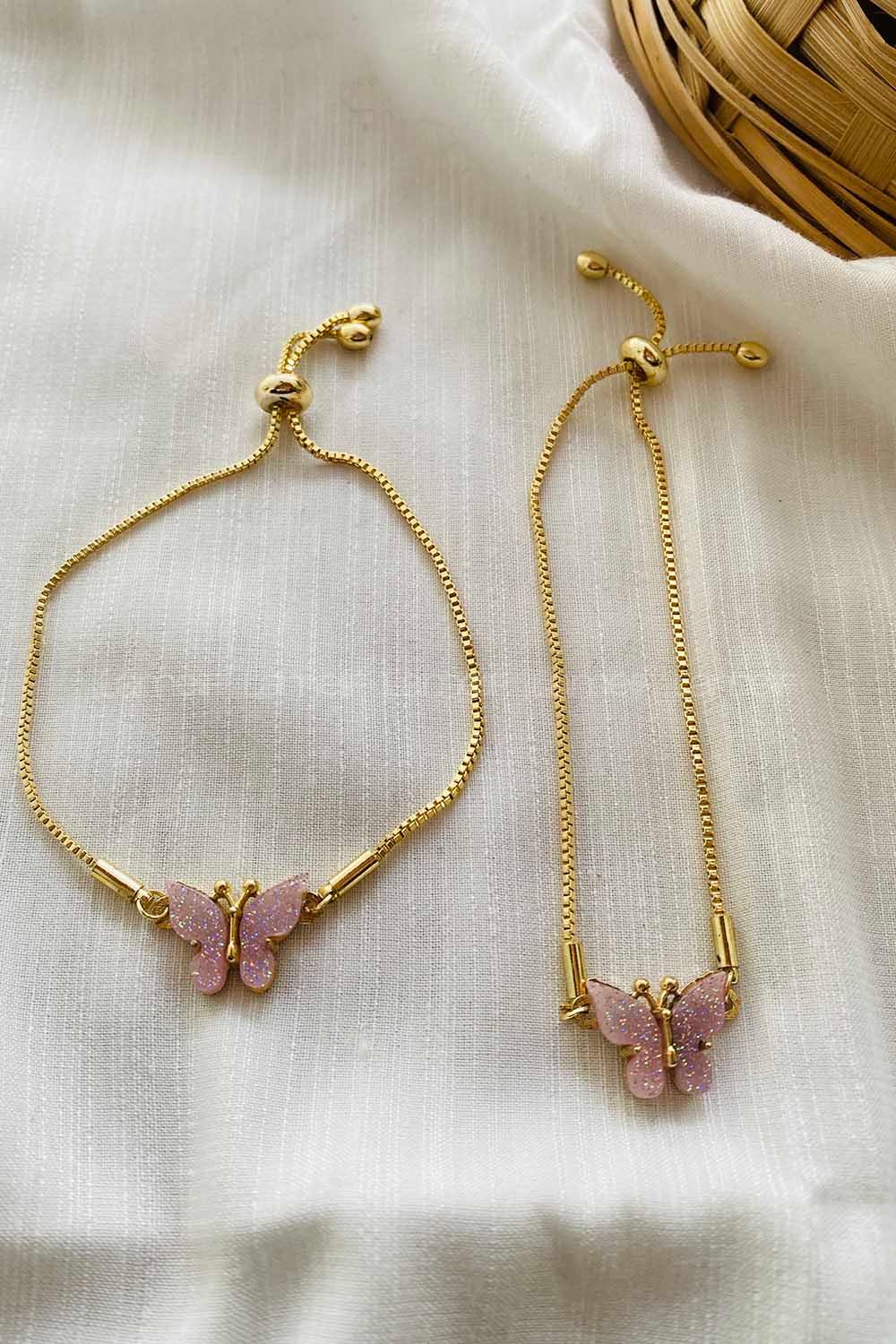 Modalamelif Pudra Kelebek Bileklik