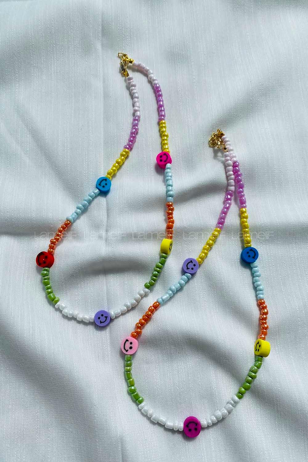 Modalamelif Renkli Emoji Boncuk Kolye