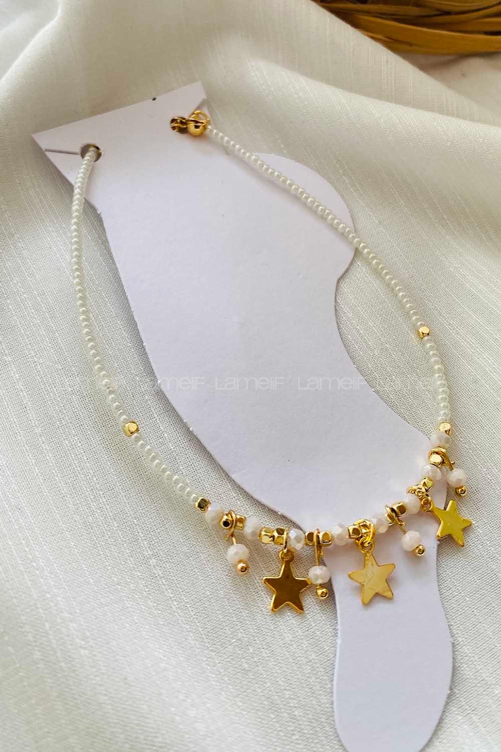 Modalamelif Yıldız Detay Boncuk Halhal