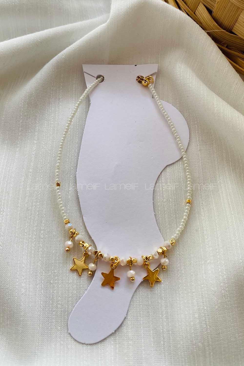 Modalamelif Yıldız Detay Boncuk Halhal