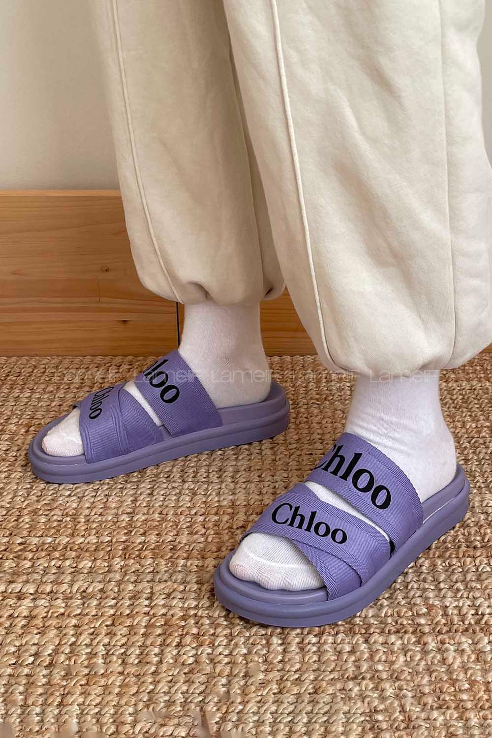 Modalamelif Kadın Günlük Triko Terlik Mor