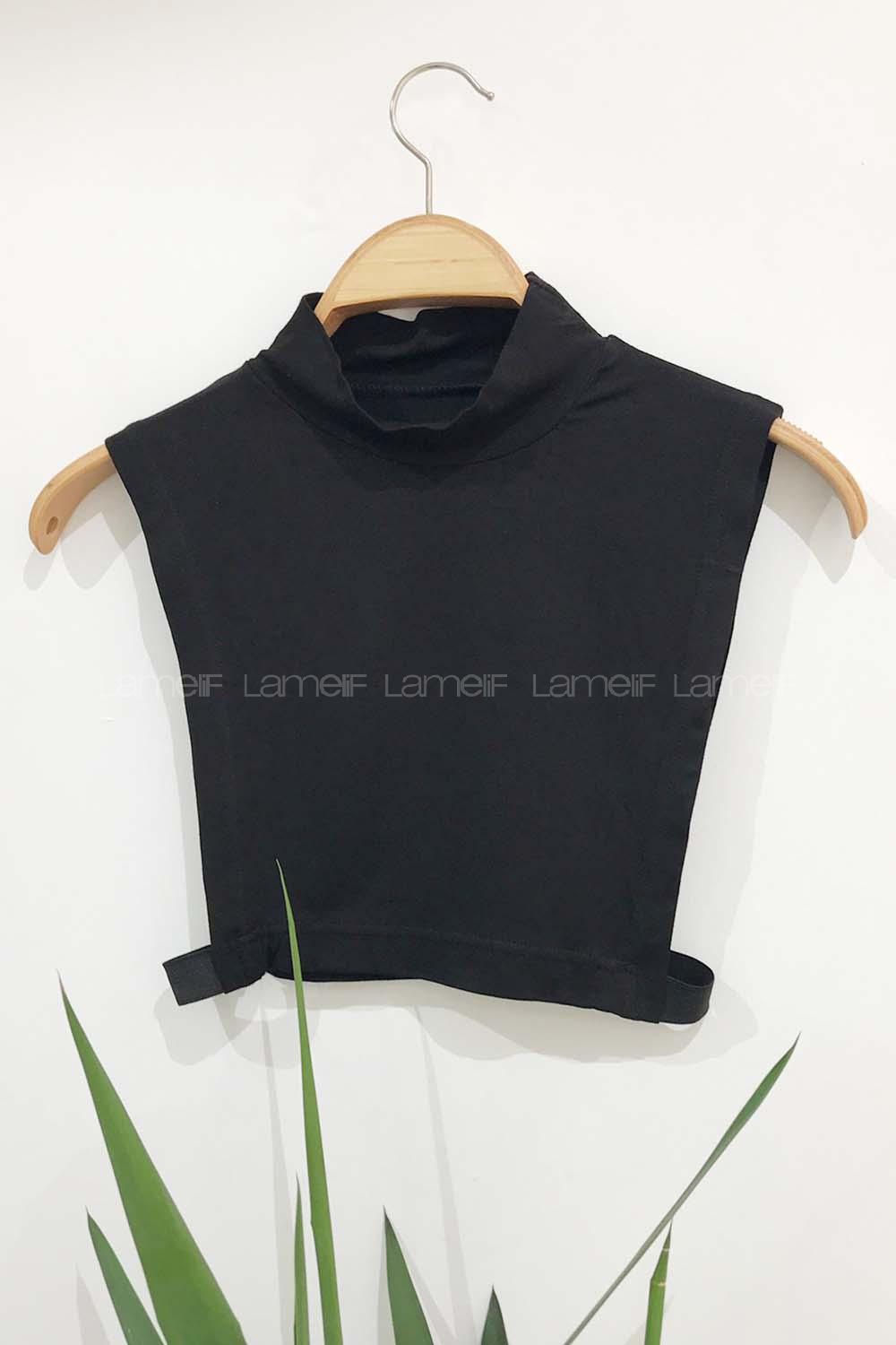 Modalamelif Düz Renk Sıfır Kol İçlik Siyah