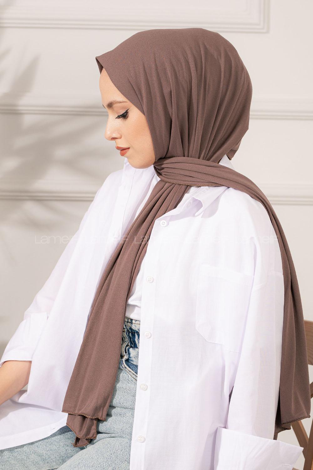 Modalamelif Koyu Vizonrengi Penye Şal