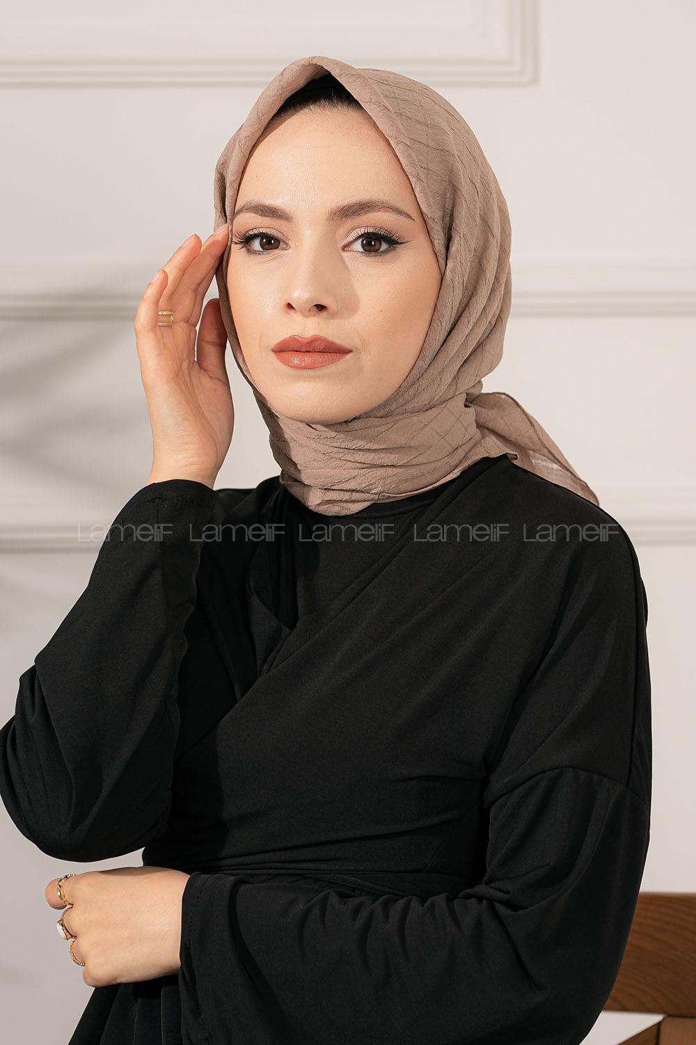 Modalamelif Yok Eşarp Koyu Vizon