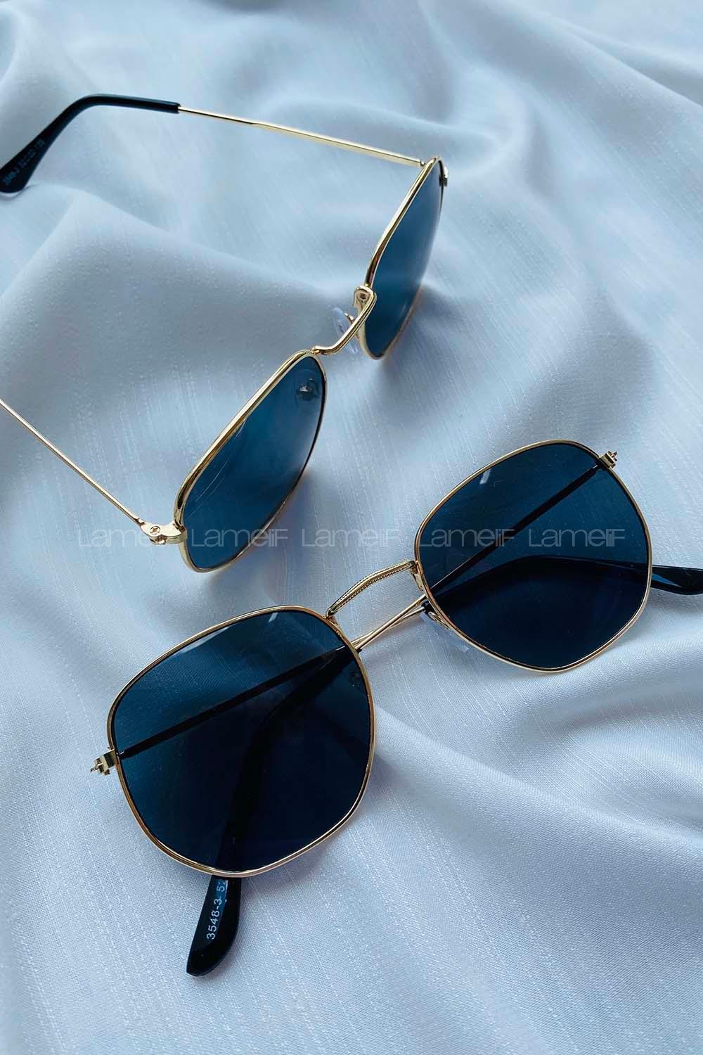 Modalamelif Peli Siyah Gold Çerçeve Gözlük